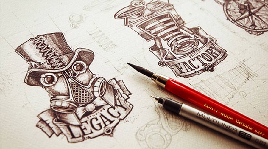 Рисунок логотипа карандашом – подборка 25 лучших набросков, эскизов, скетчей