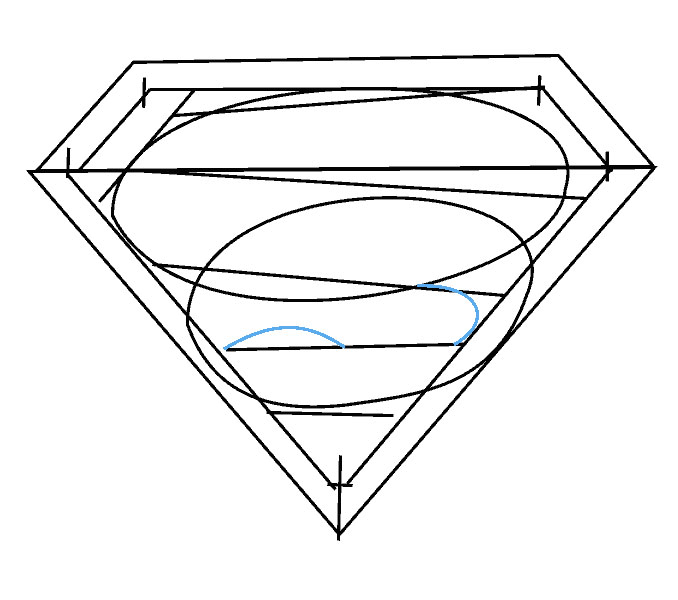 Как нарисовать значок супермена