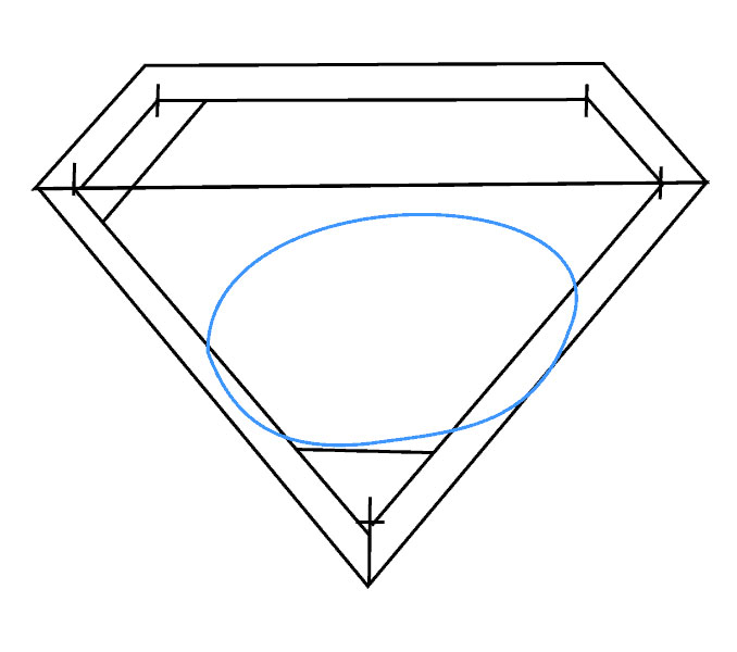 Как нарисовать значок супермена